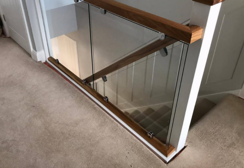 Staircase Glass Panels Devon - Clearly Glass Ltd